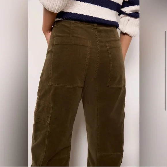 Citizens of Humanity Marcelle Corduroy Cargo Pants Costes Green Size 28 - Picture 4 of 13